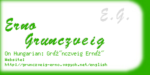 erno grunczveig business card